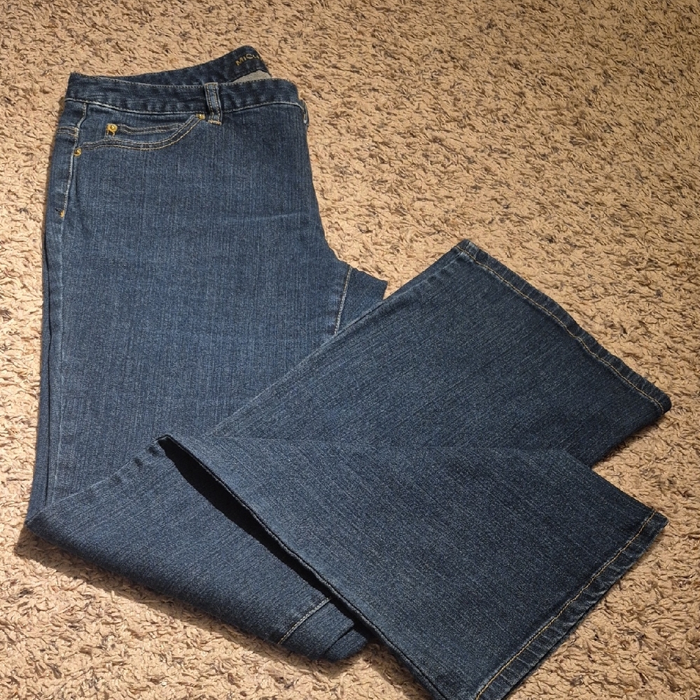 Michael Kors Indigo Wide Leg Jeans